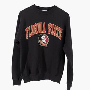 Champion FSU Seminoles Black Crew Neck Sweater‎ Size Small